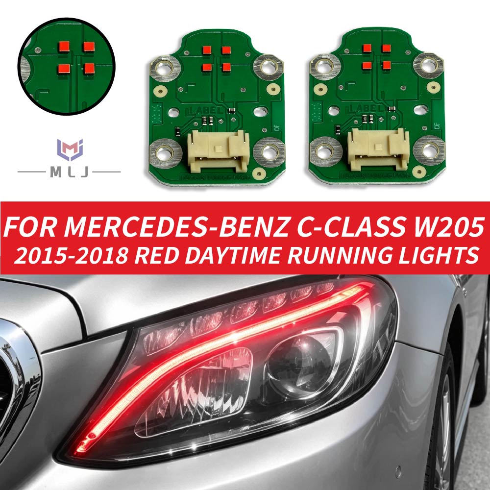 Running Headlamp Led - For Mercedes Benz C-Class W205 2015-2018