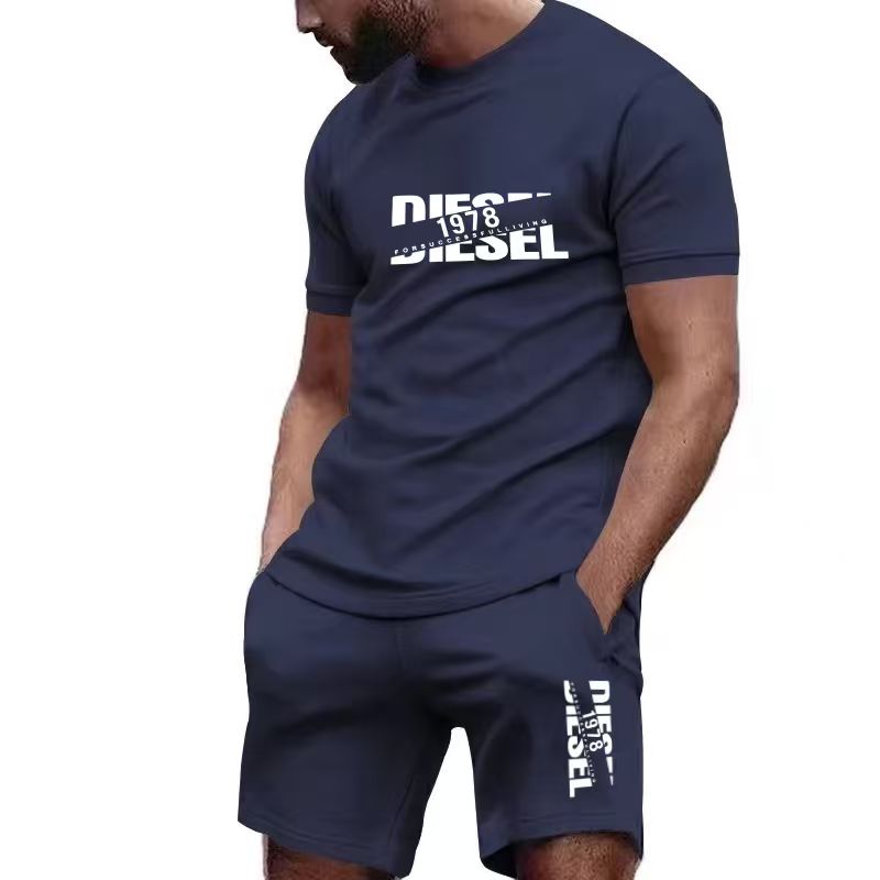 Running Gear For Men - 2026 new summer men's T-shirt+shorts set