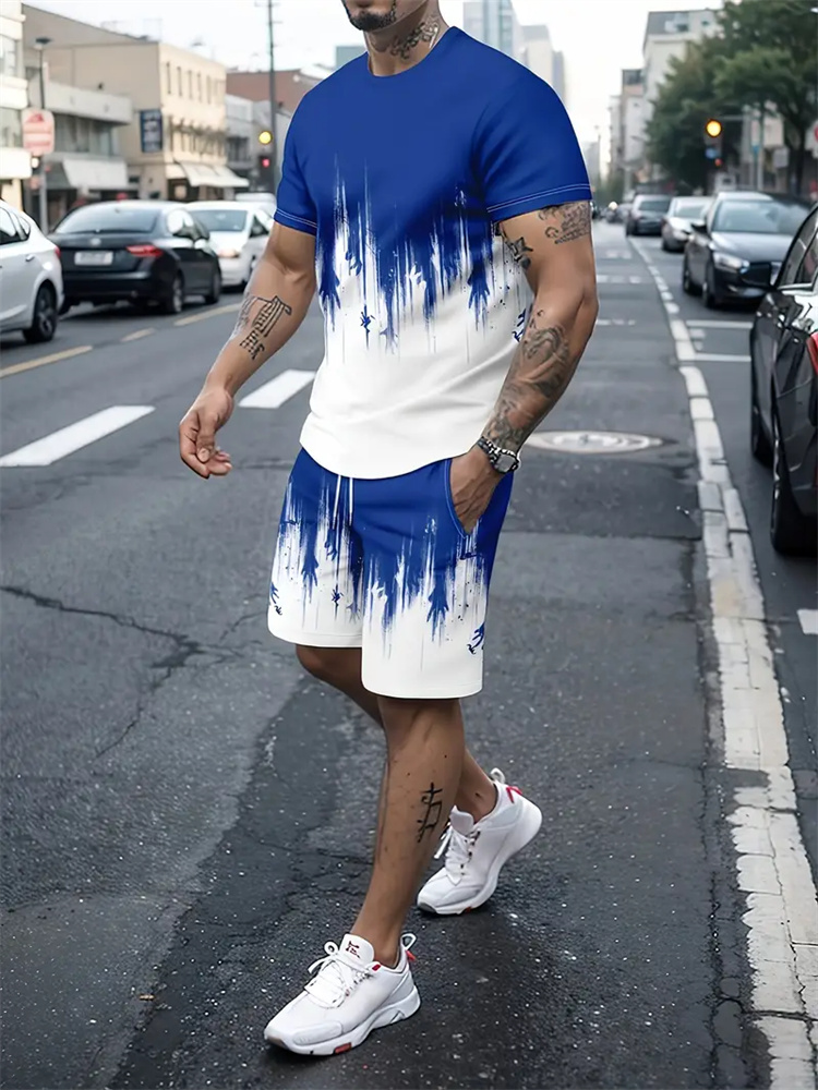 Men Women Gradient Texture T-s - Running Gear For Men 评论和价格