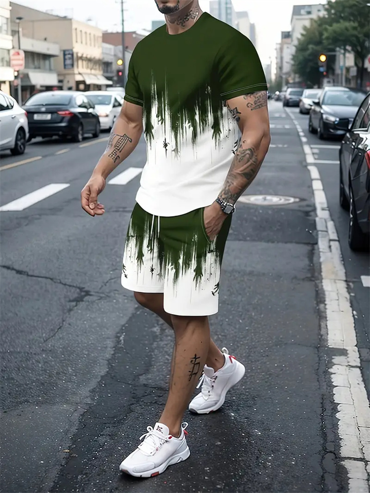 Men Women Gradient Texture T-s - Running Gear For Men 评论和价格