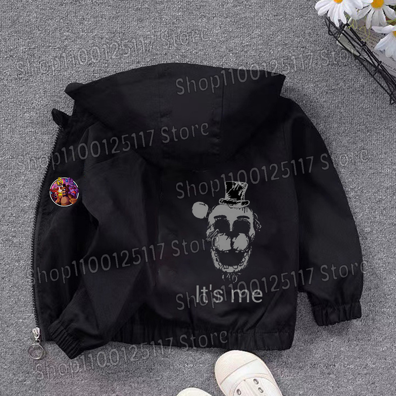 Fnafs Hooded Jacket Boys Girls - Running Gear Kids 评论和价格