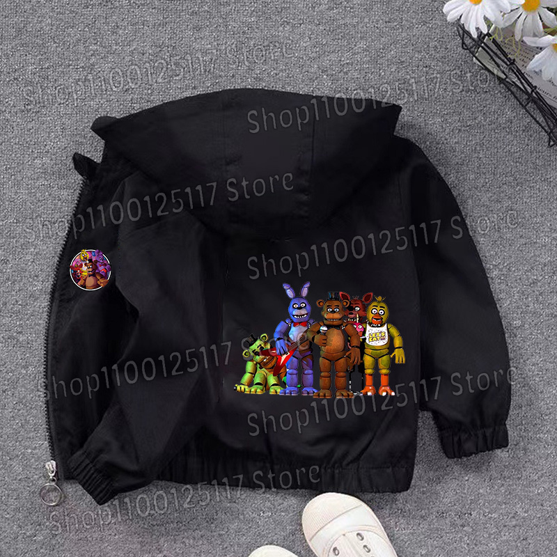 Fnafs Hooded Jacket Boys Girls - Running Gear Kids 评论和价格