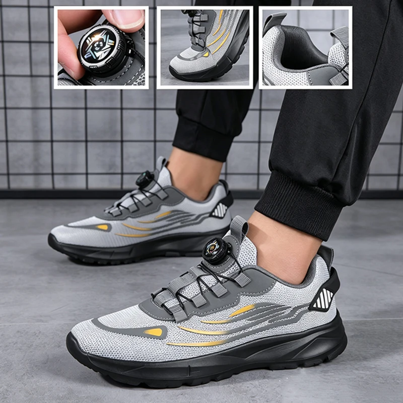 Breathable Mesh Men Shoes Tren - Running Gear For Men 评论和价格