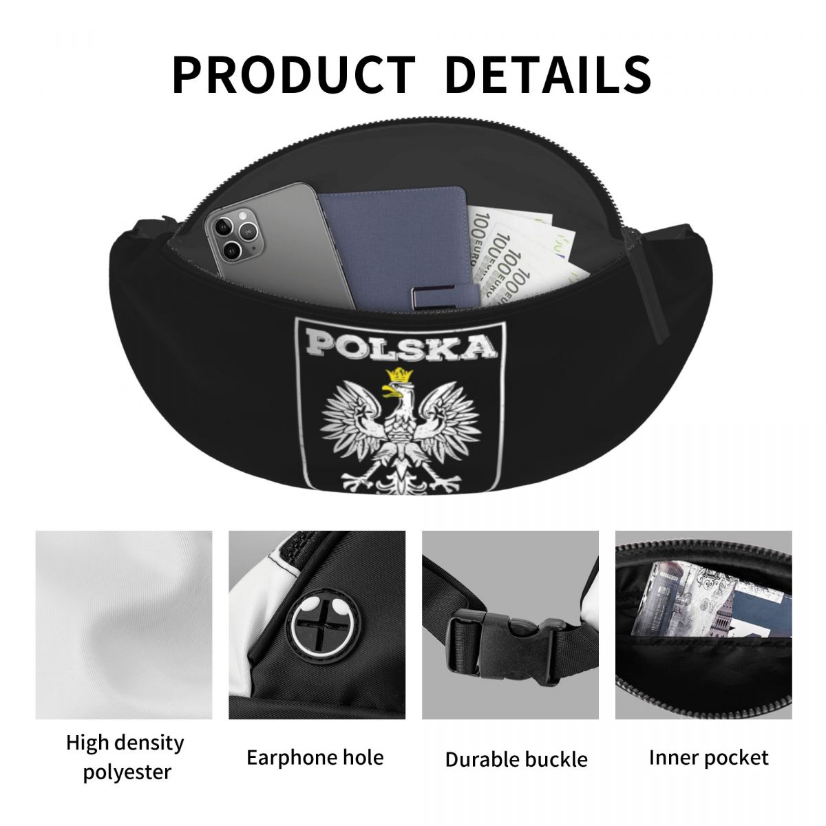 Crossbody Waist Bag Polska Log - Running Gear Bag For Men 评论和价格