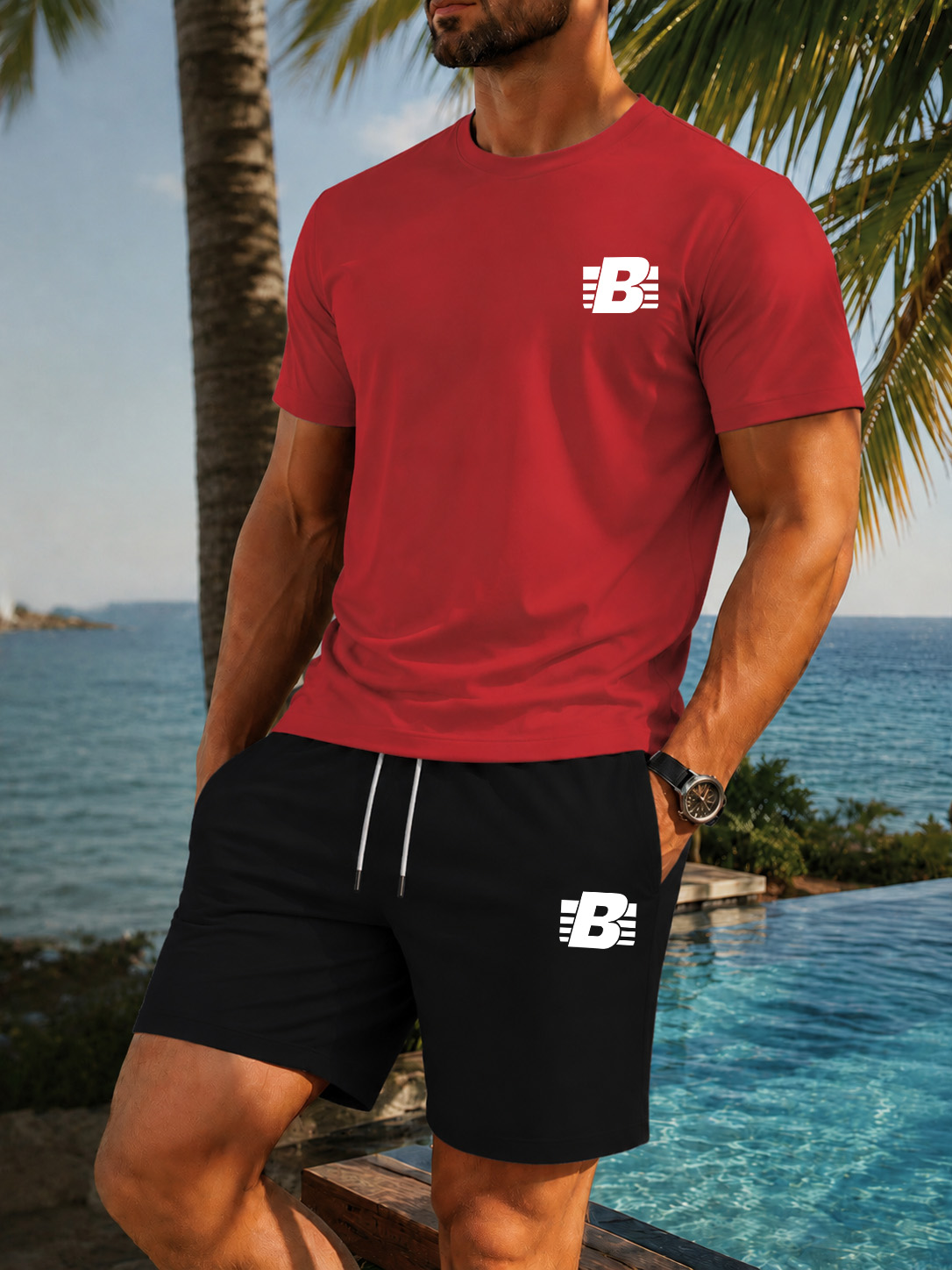 Men's 2-Piece Tracksuit Casual - Running Gear For Men 评论和价格