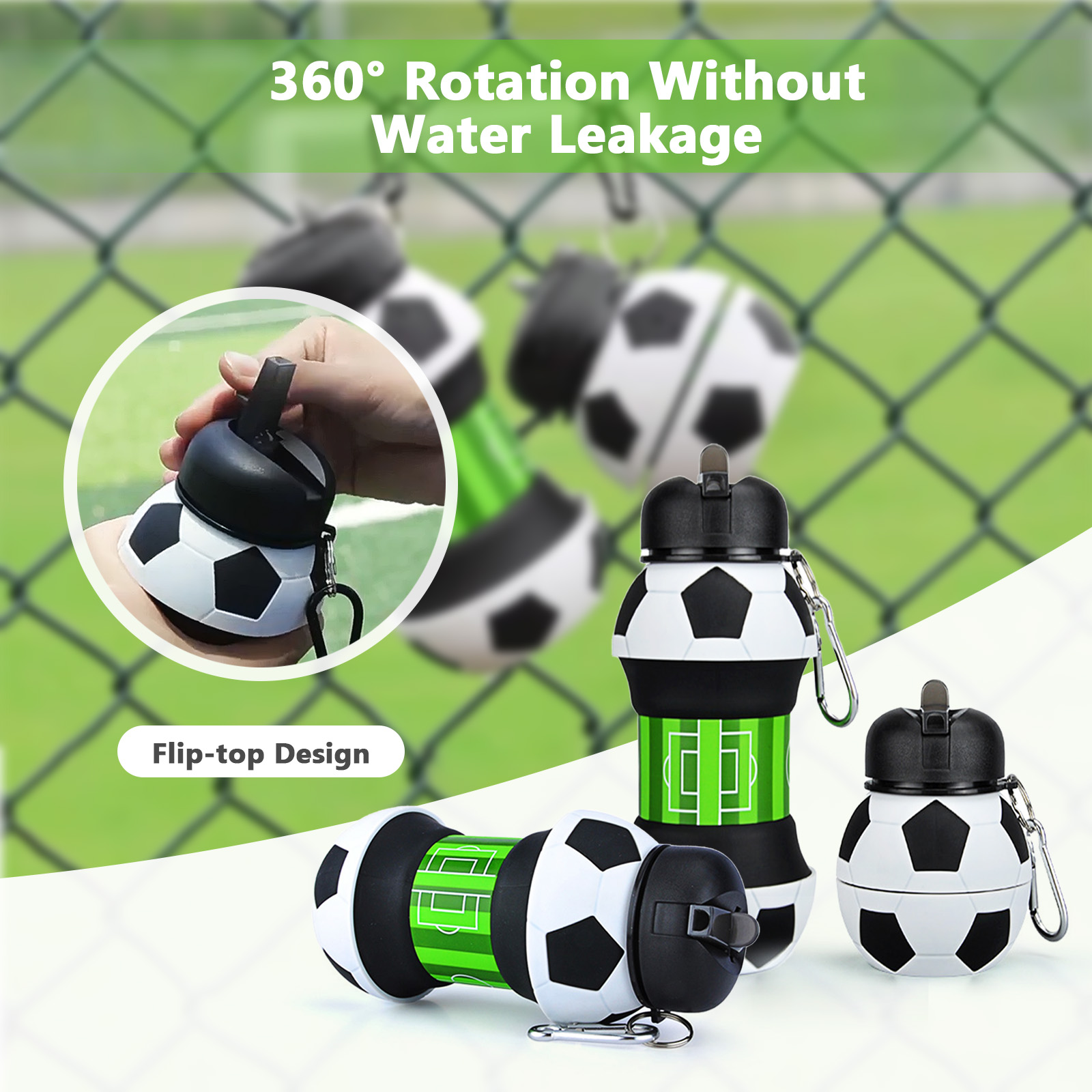 550ml Foldable Football Water  - Running Gear Kids 评论和价格