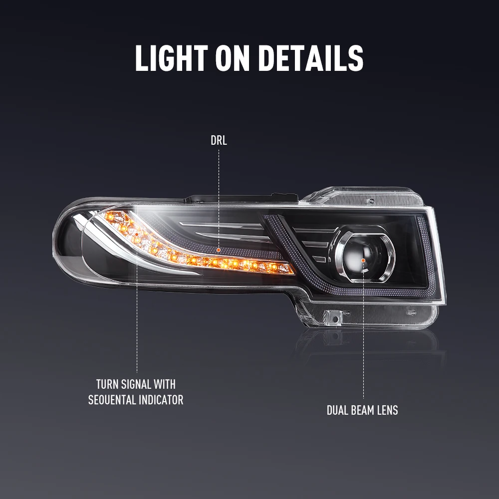 2PCs Car Styling Head Lamp for - Running Headlamp Led 评论和价格