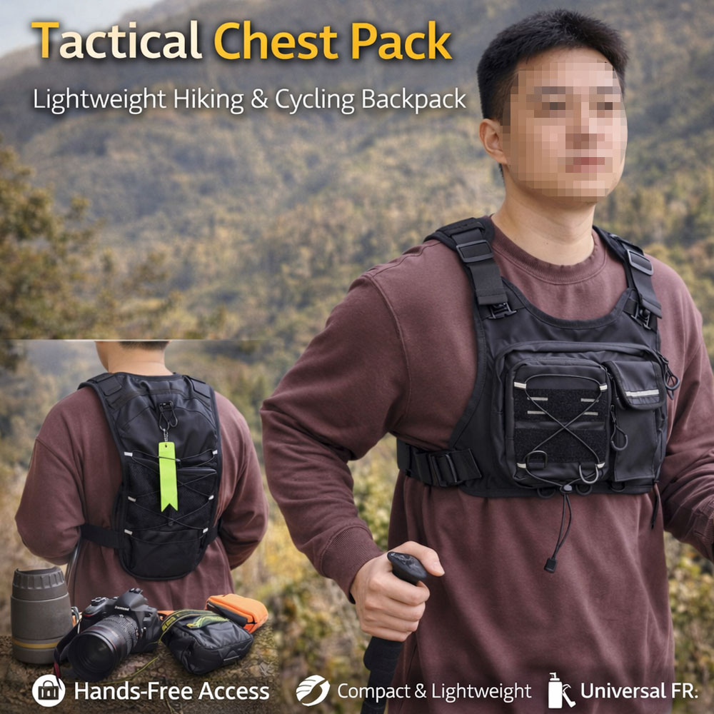 Tactical Vest Chest Bag with 2 - Running Gear Bag For Men 评论和价格