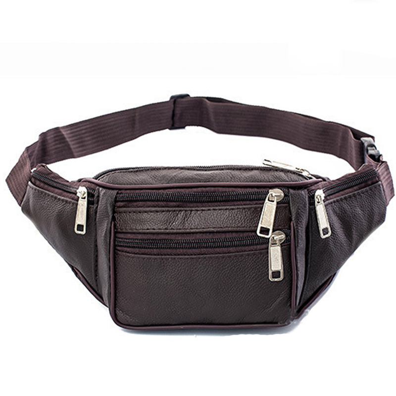 Leather Men Waist Chest Bag Th - Running Gear Bag 评论和价格